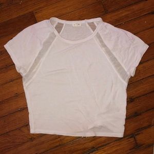 white mesh crop top